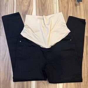 NWT Loft Maternity Black Skinny Jeans Black Pants Size 12